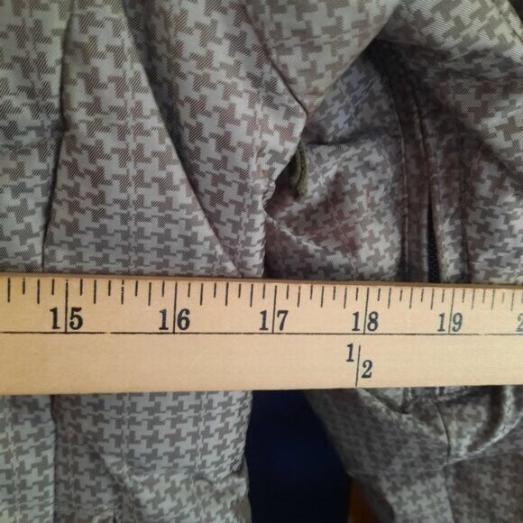 Roxy cream herringbone print endurance 10,000mm down ski winter jacket - Picture 5 of 9